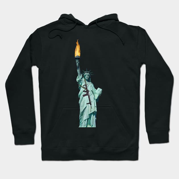 STATUE OF LIBERTY GUN RIGHTS Hoodie by Cult Classics